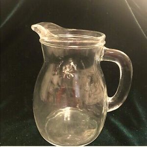 Vintage 1980s clear glass creamer - Italy